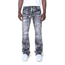Smoke Rise Denim Stacked Pants (Titan Grey) JP25609 - FRESH N FITTED