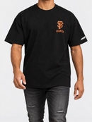 Black Pro Standard San Francisco Giants Billboard LCH drop shoulder T-shirt with graphic design on front.