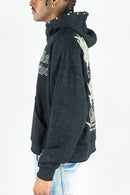 Rebel Denim Sinner black rhinestone cropped hoodie 652-365” side