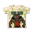 FWRD Kids 'Top Dog' Rhinestone Jersey T-Shirt (Cream/Green) FW-180824LK/K - FRESH N FITTED