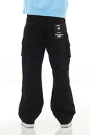 Stylo Black Buckled Baggy Cargo Denim (Black) – VTR-3 - FRESH N FITTED