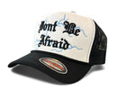 MUKA Don’t Be Afraid trucker hat white black T5519A