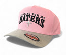 MUKA Praying For My Haters snapback hat light pink grey S4534
