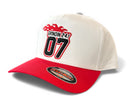 MUKA Grindin 24/7 snapback hat white red S4523