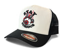 MUKA Stay Curious trucker hat white black T5537