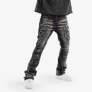 VOYAGE STUDIO 'PEARL' Flare Embroidery Denim (Washed Black) 53P26 - FRESH N FITTED