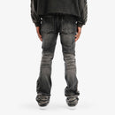VOYAGE STUDIO 'PEARL' Flare Embroidery Denim (Washed Black) 53P26 - FRESH N FITTED