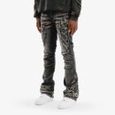 VOYAGE STUDIO 'PEARL' Flare Embroidery Denim (Washed Black) 53P26 - FRESH N FITTED