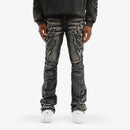 VOYAGE STUDIO 'PEARL' Flare Embroidery Denim (Washed Black) 53P26 - FRESH N FITTED