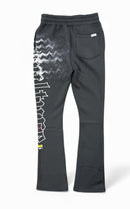 Highly Undrtd ‘Obsessive Culture' Stacked Joggers (Black) UF5209 - FRESH N FITTED
