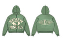 7M Athletic boxy zip up hoodie sage green heavyweight 100 percent cotton