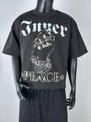 Inner Peace ‘Soul’ Oversized Cropped T-Shirt (Charcoal)