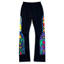 Black Pike 'Stained Glass' Stacked Sweatpants (Black) FB2534S - FRESH N FITTED