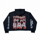 Rare Peace 'Bad' Oversized Cropped Rhinestones Hoodie (Black) RK5039 - FRESH N FITTED