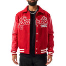 Jordan Craig 'Paradise' Varsity Jacket (Red) 91632 - FRESH N FITTED