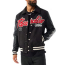 Jordan Craig 'Paradise' Varsity Jacket (Black) 91632 - FRESH N FITTED