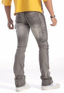 Kind Red 'Carpenter Rhinestone' Stacked Pants (Grey) KD2213 - FRESH N FITTED