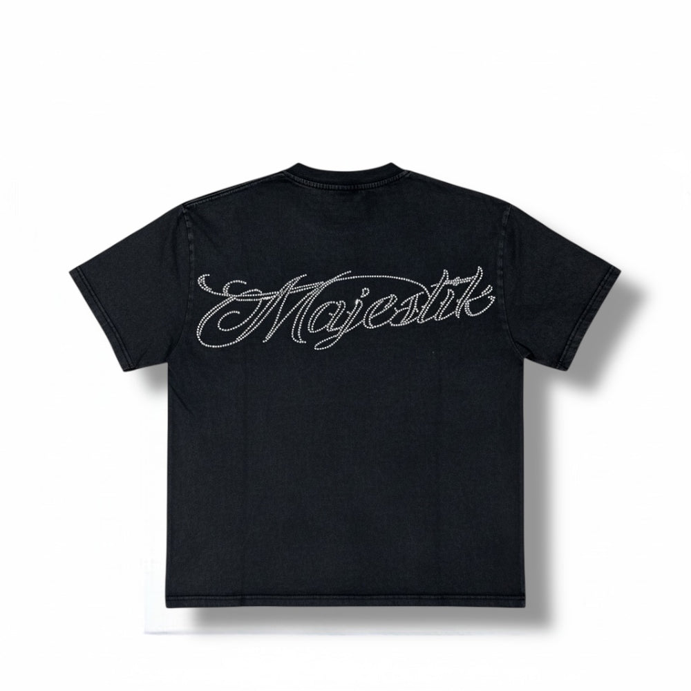 Majestik 'Beyond Racing' Garment Dyed T-Shirt (Black) TE2600