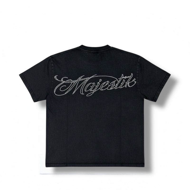 Majestik 'Beyond Racing' Garment Dyed T-Shirt (Black) TE2600