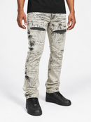 Makobi Bruno gray denim jeans with classic fit and stitching, displayed on a plain background.