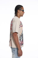 Syndicate 'LND' Cropped T- Shirt (Beige) SYN_TEE 4