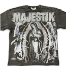 Majestik 'Mary' Garment Dyed Shirt w/Thermal in Black