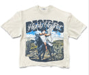 Highly Undrtd 'Desires' Rhinestone Cropped Tee in Sail