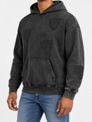 Black Las Vegas Raiders 'Washed Vanguard' hoodie by Pro Standard, featuring team logo and washed fabric texture.