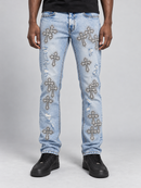 Men's FWRD White Crystal Templar Denim in Ice Blue