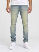 Focus Premium Clean Slim Denim jeans in vintage style, showing dark indigo color, slim fit cut, and classic denim texture.