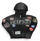 Men's BKYS 'Sports Academy' Zip-Up Hoodie in Black