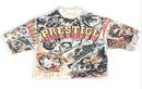 Prestige 'Silent Prayer' Cropped T-Shirt in Cream