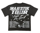 Majestik 'Unlimited Roaming' Garment Dyed Rhinestone T-Shirt in Black