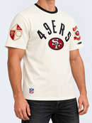 Pro Standard San Francisco 49ers Modern Originals T-shirt in eggshell color, featuring team logo and sporty design.