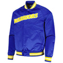 Mitchell & Ness Golden State Warriors Lightweight Satin Jacket (Royal) SJKT6296 - FRESH N FITTED