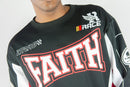 Rebel Minds Faith 32 black air mesh long sleeve shirt, lightweight athletic top with breathable mesh fabric.