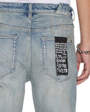 Ksubi Chitch Astral Intruder Blue Denim jeans, slim fit with distressed details and classic five-pocket design.