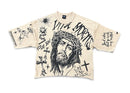 Switch 'Reborn' Cropped T-Shirt in Sand