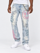 Smoke Rise Smiley Doodle Denim (Kori Blue) JP26S425