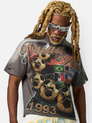 DUAA 'WC 93' Rhinestone T-Shirt in Grey