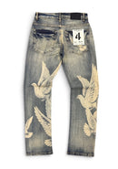 FWRD 'Dove' Relaxed Straight Denim in Light Tint