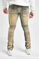 Spark ‘Rip & Repair’ Slim Fit Stretch Denim (Dark Indigo) S4405 - FRESH N FITTED