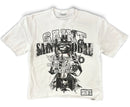 Highly Undrtd 'Saint' Rhinestone Cropped Tee in White