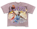 Men’s Rebel Denim 'Heaven Made' Oversized French Terry T-shirt in Sage Pink