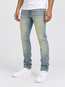 Focus Premium Clean Slim Denim jeans in vintage style, showcasing dark wash and slim fit design.
