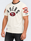 Pro Standard San Francisco 49ers Modern Originals T-shirt in eggshell color, featuring team logo and vintage-inspired design.