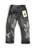 FWRD Kids Denim 'Dove' Relaxed Straight Denim in Washed Black