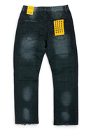 Spark 'Cargo' Slim Straight Denim in Black Ash