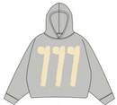 7M ‘777' Cropped Hoodie (Cement) - FRESH N FITTED
