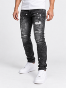 Evolution 'Slim Distressed Denim (Washed Black) EV-330212